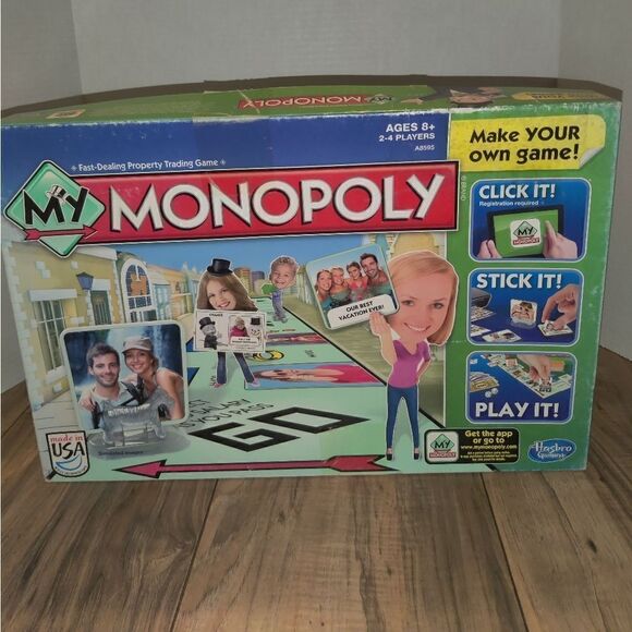 Hasbro My Monopoly Board Game Custom Version Personalized  Ages 8+ Made in USA. - Picture 9 of 9